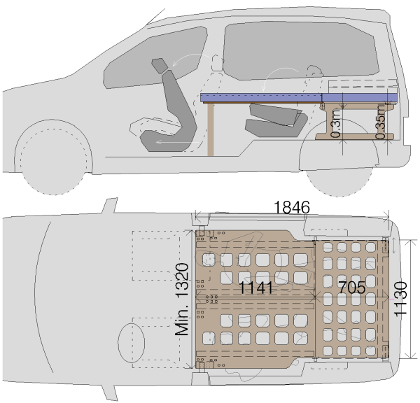 dimensiones estructura cama + colchón plegable
