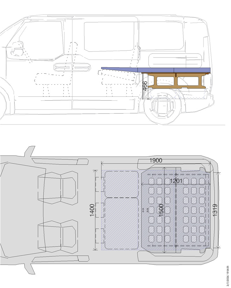 Estructura de cama KIA PV5 7 Estructura de cama KIA PV5 - Imagen 7